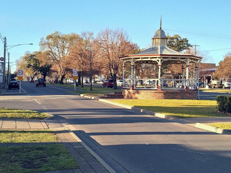 Typical small town main street of towns in Australia