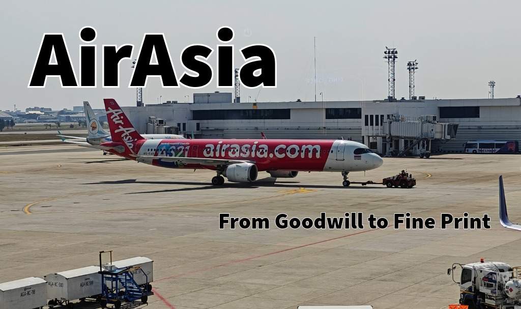 An airasia plane at Bangkok airport
