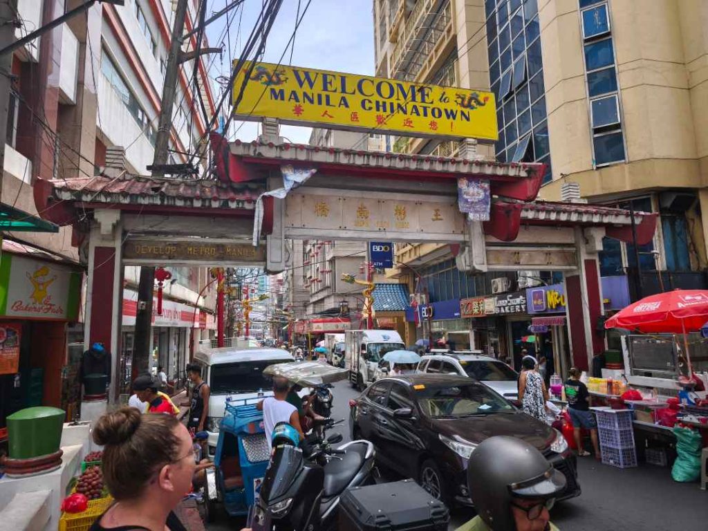 Arriving in Chinatown in Manila Philippines