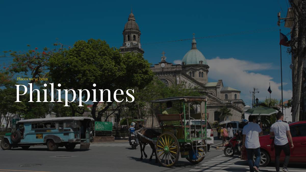 A busy street in the Intramuros area of Manila