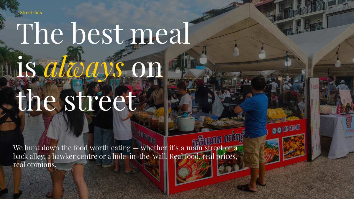 a night market along the river in Phnom Penh Cambodia