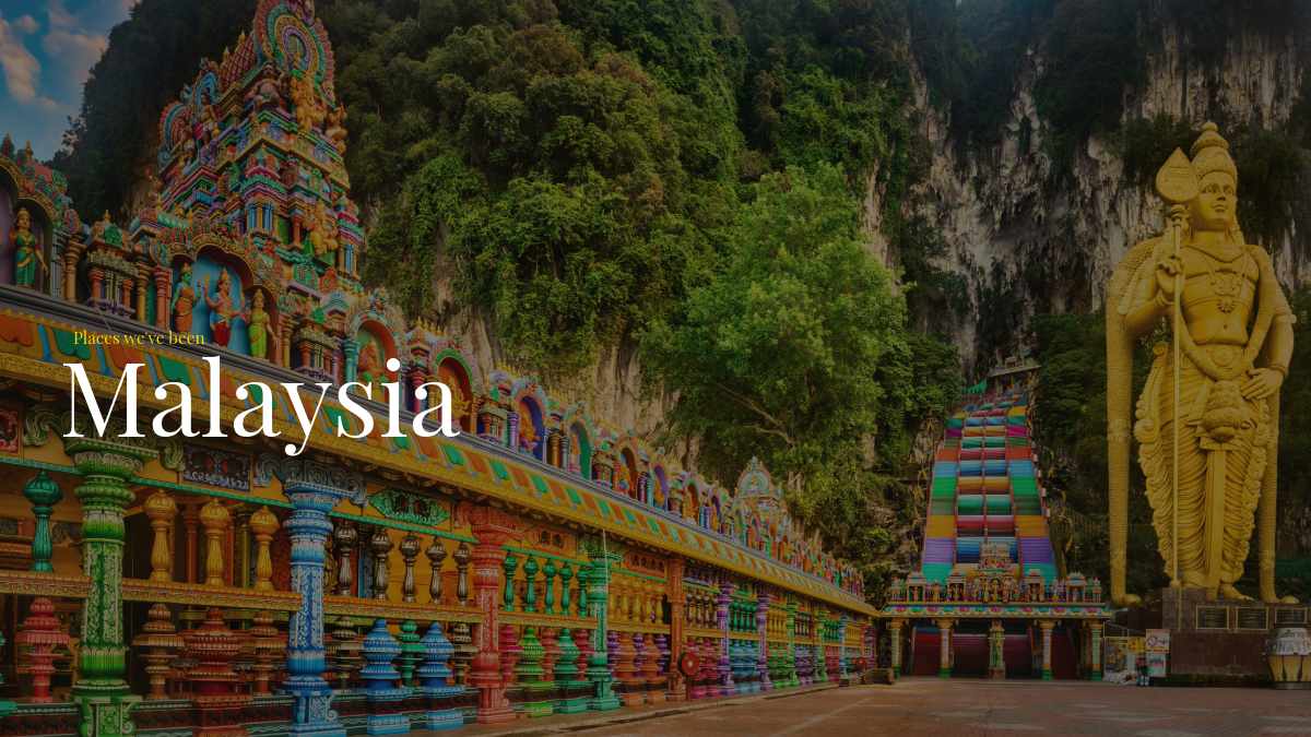 a big golden statue at the batu caves near Kuala Lumpur in Malaysia