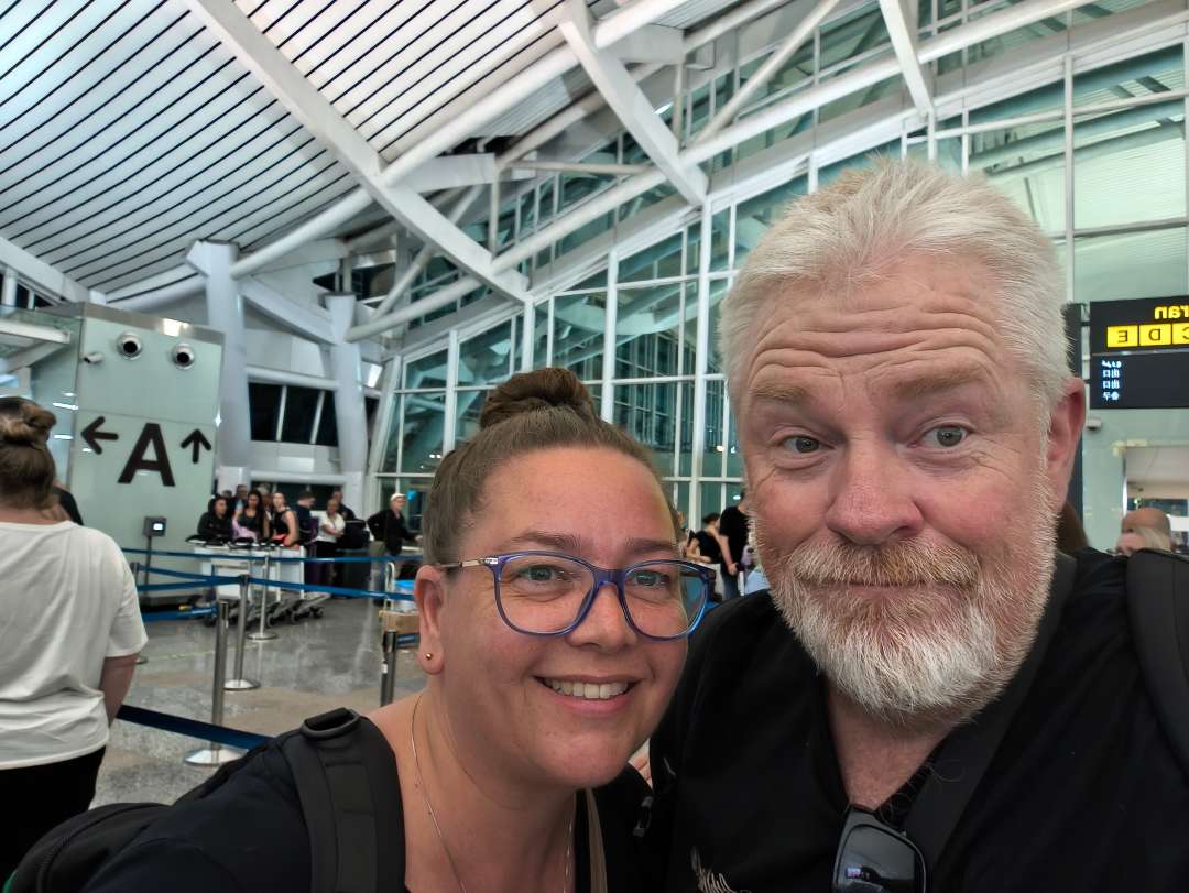 Mark and Bec from Street Eats and Window Seats in Bali Indonesia as midlife travel couple