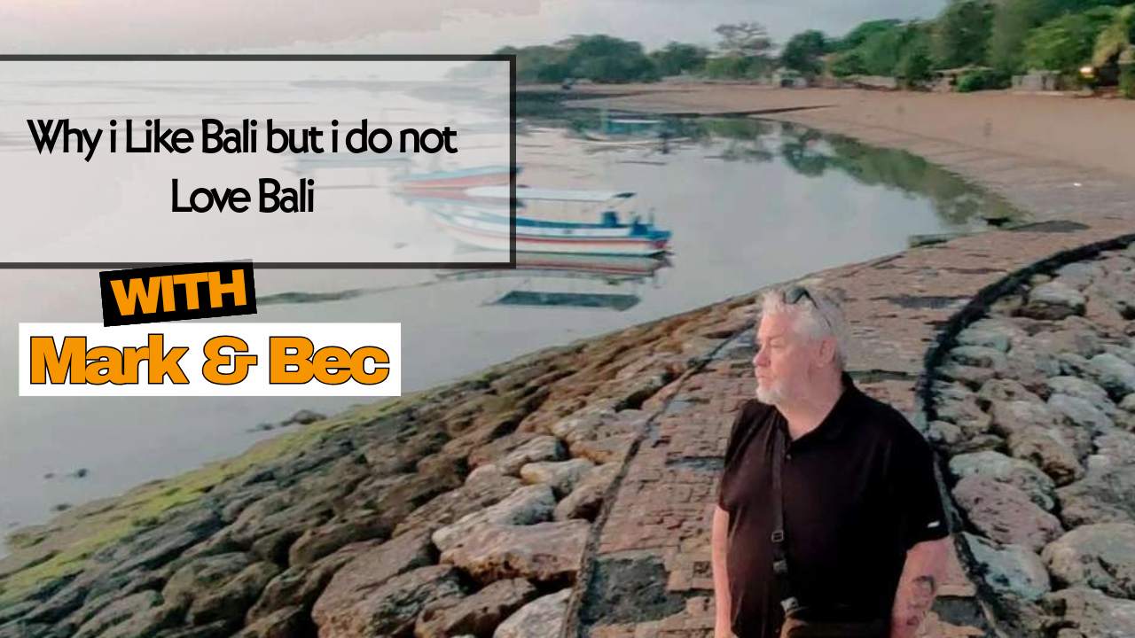 Mark standing on the waters edge at Sanur Baech