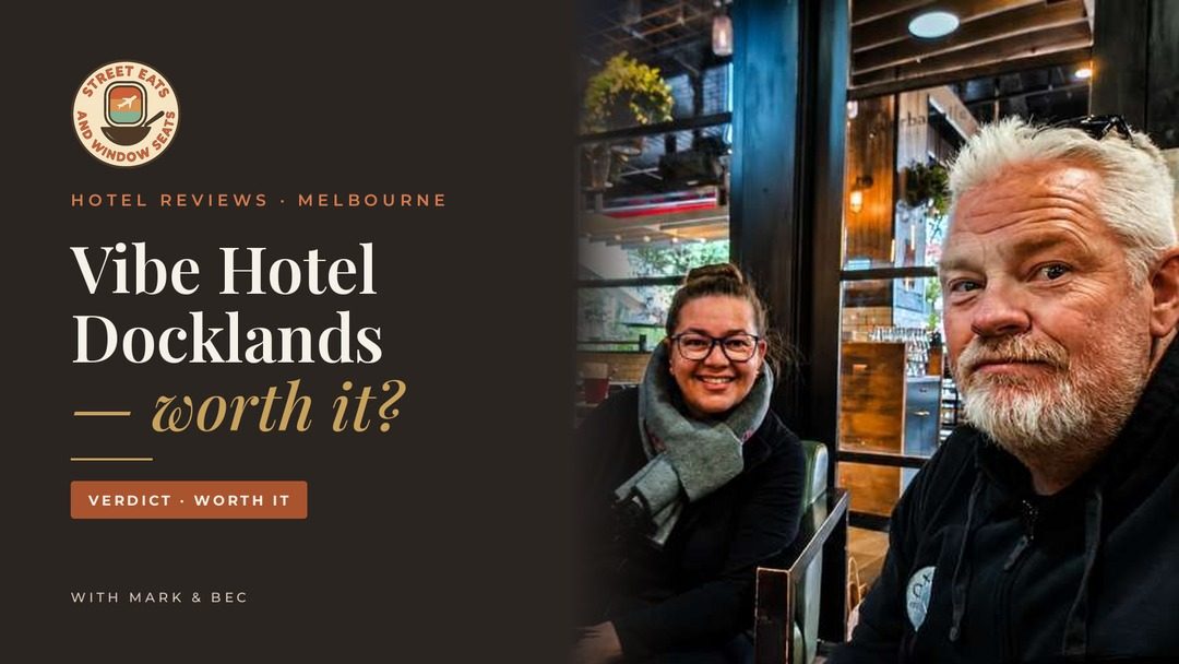 mark and bec staying at the vibe hotel in the docklands