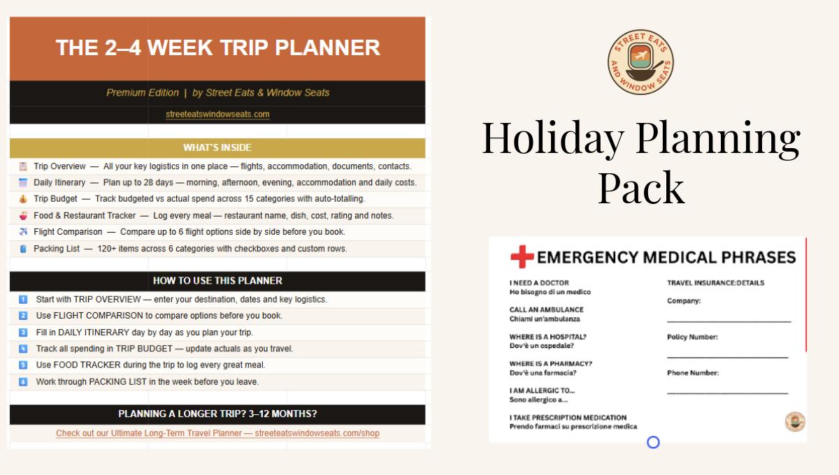 spreadsheet image and medical card for digital download by street eats and window seats