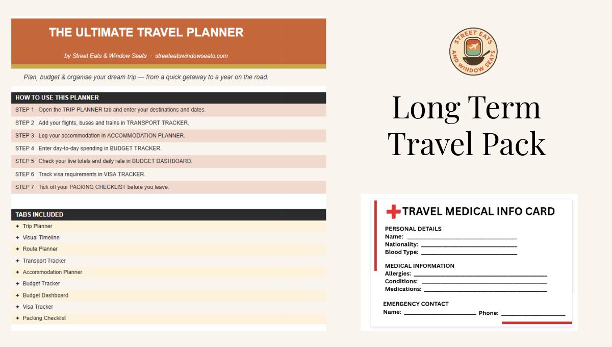 spreadsheet and medical card images for digital download by street eats and windaow seats