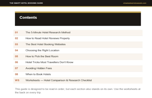 screen shot from smart hotel digital product street eats window seats